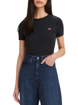 T-Shirt Levis Rib Baby Preto para Mulher