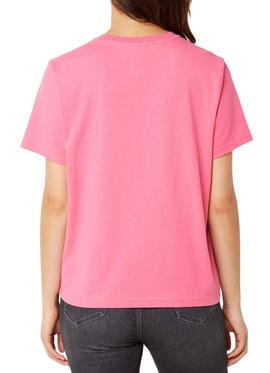 T-Shirt Tommy Jeans POP DROP Rosa Mulher