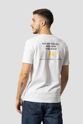 T-Shirt Klout Recycle Branco para Homem e Mulher