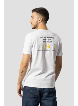 T-Shirt Klout Recycle Branco para Homem e Mulher