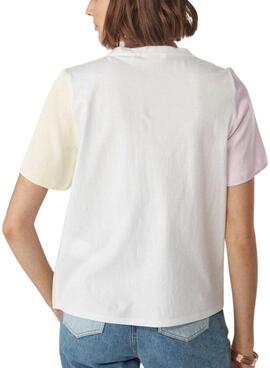 T-Shirt Naf Naf Enviado Branco para Mulher