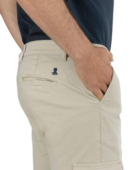 Calças El Pulpo Patch Cargo Bege para Homem
