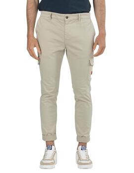 Calças El Pulpo Patch Cargo Bege para Homem