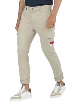 Calças El Pulpo Patch Cargo Bege para Homem