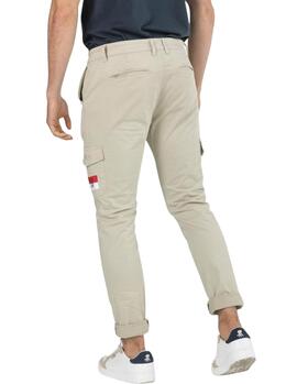 Calças El Pulpo Patch Cargo Bege para Homem