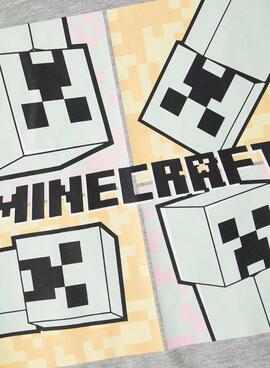 T-Shirt Name It Minecraft Cinza para Menina
