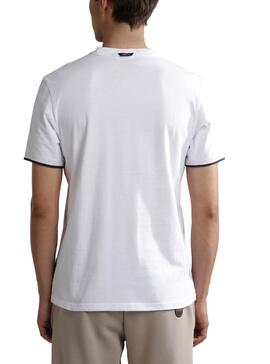 T-Shirt Napapijri S-Whale Branco para Homem