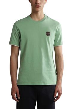 T-Shirt Napapijri S-Whale Verde para Homem