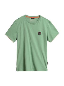 T-Shirt Napapijri S-Whale Verde para Homem