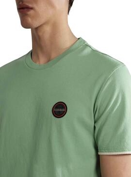 T-Shirt Napapijri S-Whale Verde para Homem