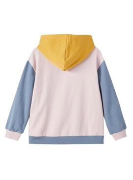 Sweat Name It Color Block Rosa para Menino