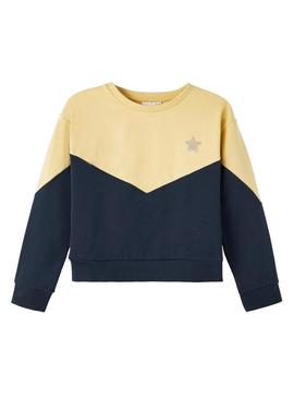 Sweat Name It Color Blocks Amarelo Menina