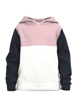 Sweat Name It Colorblock Rosa para Menina