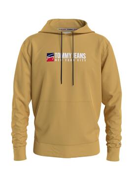 Sweat Tommy Jeans Entry Athletics Camel Homem