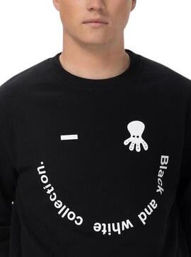 Sweat El Pulpo Smile Preto para Homem