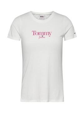 T-Shirt Tommy Jeans Skinny Essential Branco Mulher