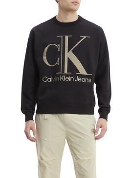 Sweat Calvin Klein High Shine Preto para Homem