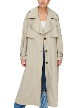 Trench coat Only Dina Wide Bege para Mulher