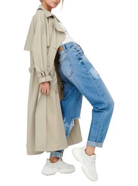Trench coat Only Dina Wide Bege para Mulher