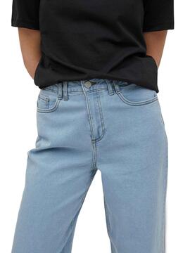 Jeans Vila Wider Jaylah Azul Mulher