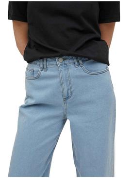 Jeans Vila Wider Jaylah Azul Mulher