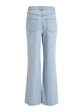 Jeans Vila Wider Jaylah Azul Mulher