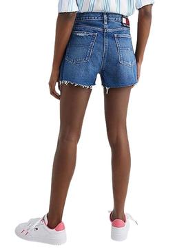 Short Jeans Tommy Jeans Calça Azul Para Mulher