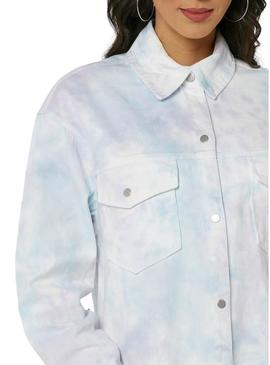 Casaca Denim Only Cairo Tie Dye Multi Mulher