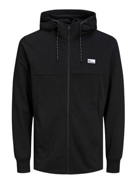 Sweat Jack & Jones Zíper Preto Homem