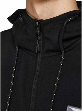 Sweat Jack & Jones Zíper Preto Homem