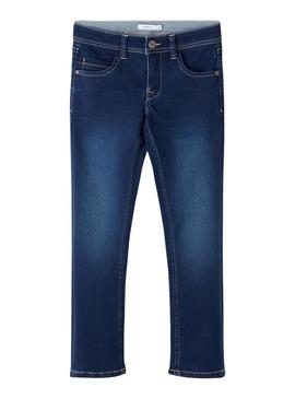 Jeans Name It Slim Fit Escuro para Menino