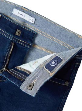 Jeans Name It Slim Fit Escuro para Menino