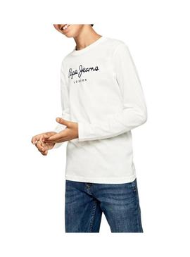 T-Shirt Pepe Jeans New Herman Branco para Menino