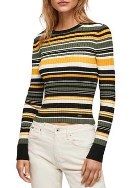 Camisola Pepe Jeans Billa Listras Multicolor Mulher