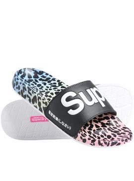 Flip Flops Superdry All Over Print  Pretos para Mulher