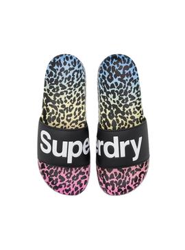 Flip Flops Superdry All Over Print  Pretos para Mulher