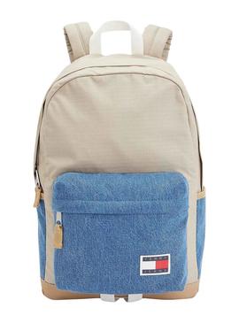 Mochila Tommy Jeans College Bege para Homem