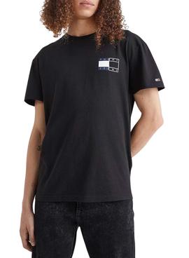 T-Shirt Tommy Jeans Twisted Flag Preto Homem