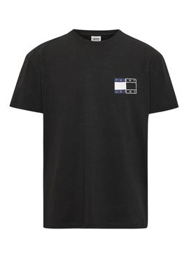 T-Shirt Tommy Jeans Twisted Flag Preto Homem