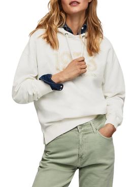 Sweat Pepe Jeans Sadie Branco para Mulher