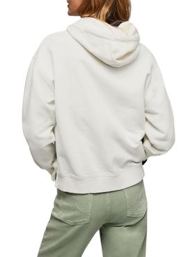 Sweat Pepe Jeans Sadie Branco para Mulher