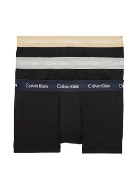 Pack Cuecas Calvin Klein Esboço Baixo Pretos