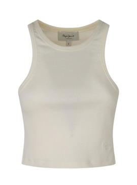 Crop Top Pepe Jeans Piera Branco para Mulher