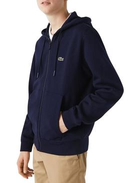 Sweat Lacoste Hood Zip Azul Marinho para hombre