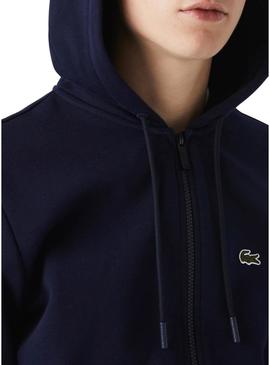 Sweat Lacoste Hood Zip Azul Marinho para hombre