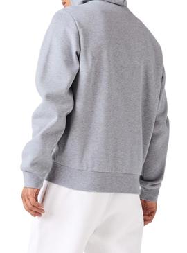 Sweat Lacoste Hood Zip Cinza para Homem