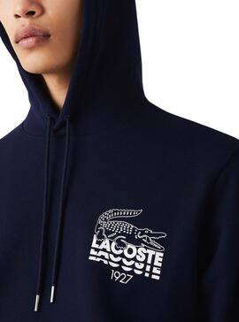 Sweat Lacoste SH1204 Azul Marinho para Homem