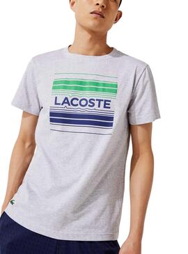 T-Shirt Lacoste TH0851 Cinza para Homem
