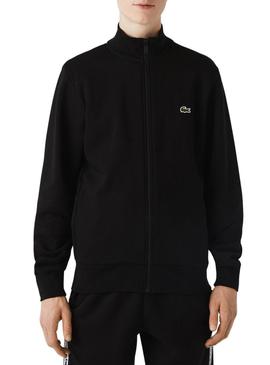 Sweat Lacoste Zíper Preto para Homem