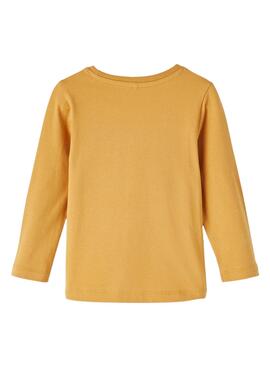 T-Shirt Name It Lafun Skate Amarelo para Menino